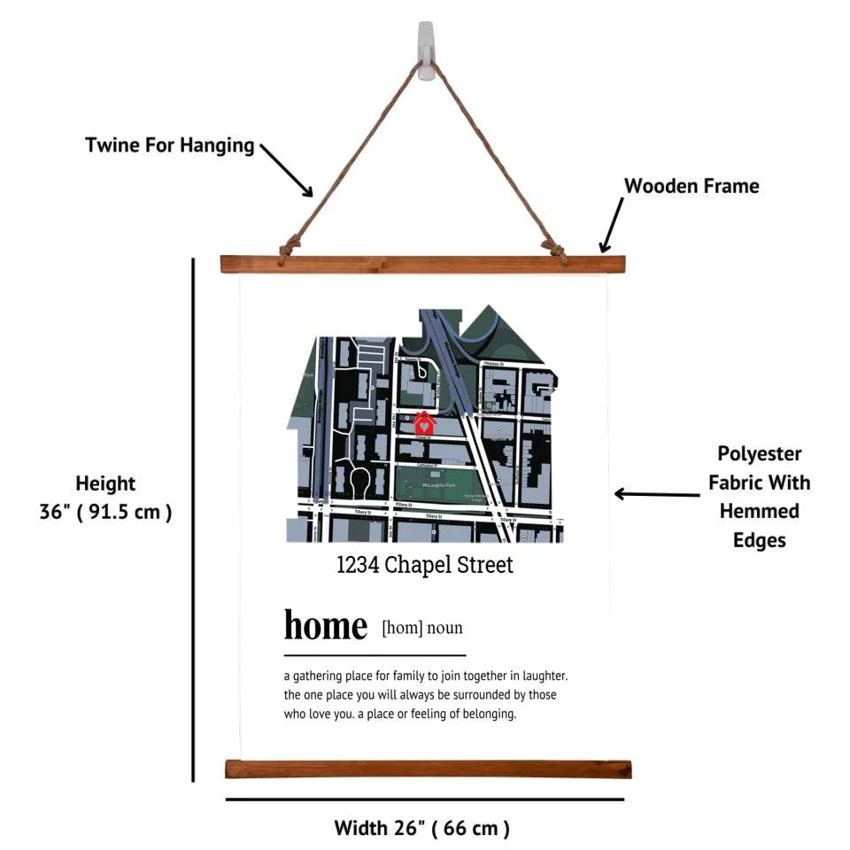 Custom Map - Home Definition Print - Shared Gifts