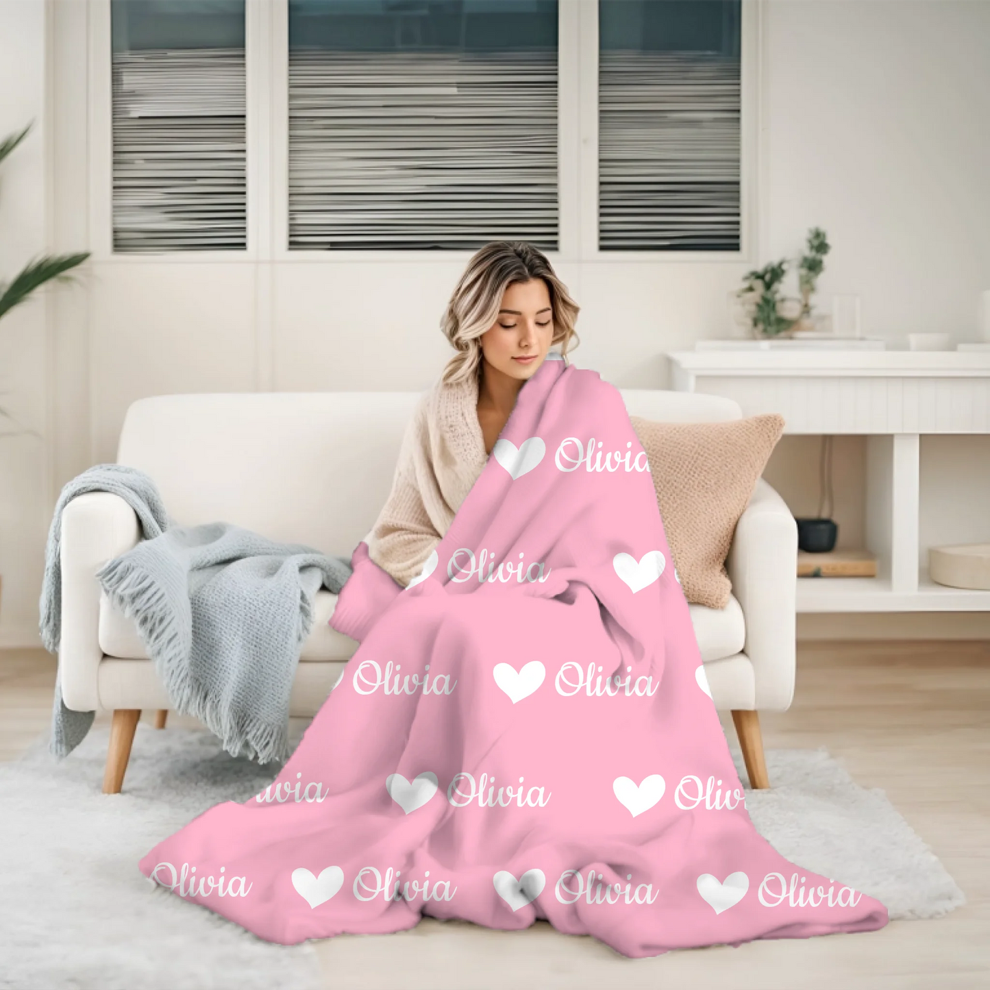 Personalized Jersey Fleece Name Blanket