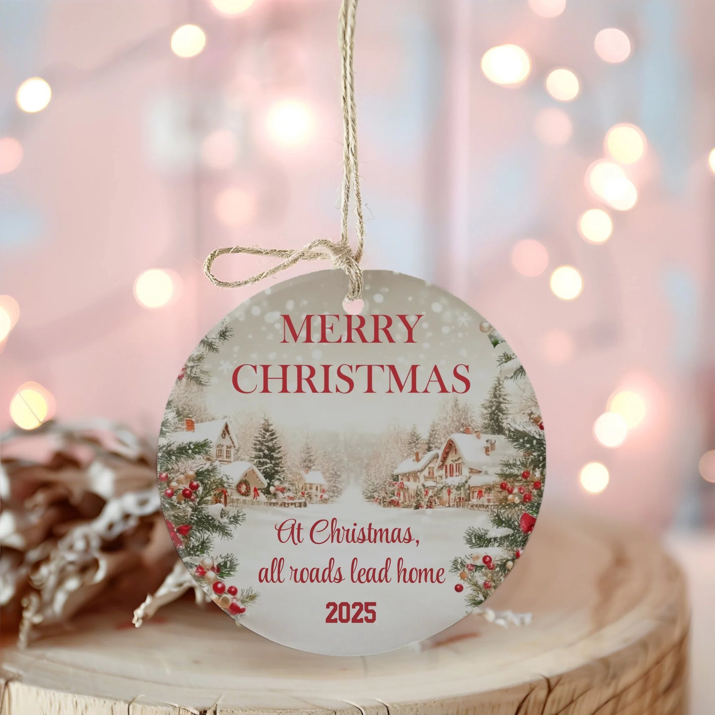 Personalized Family Ceramic Christmas Ornament