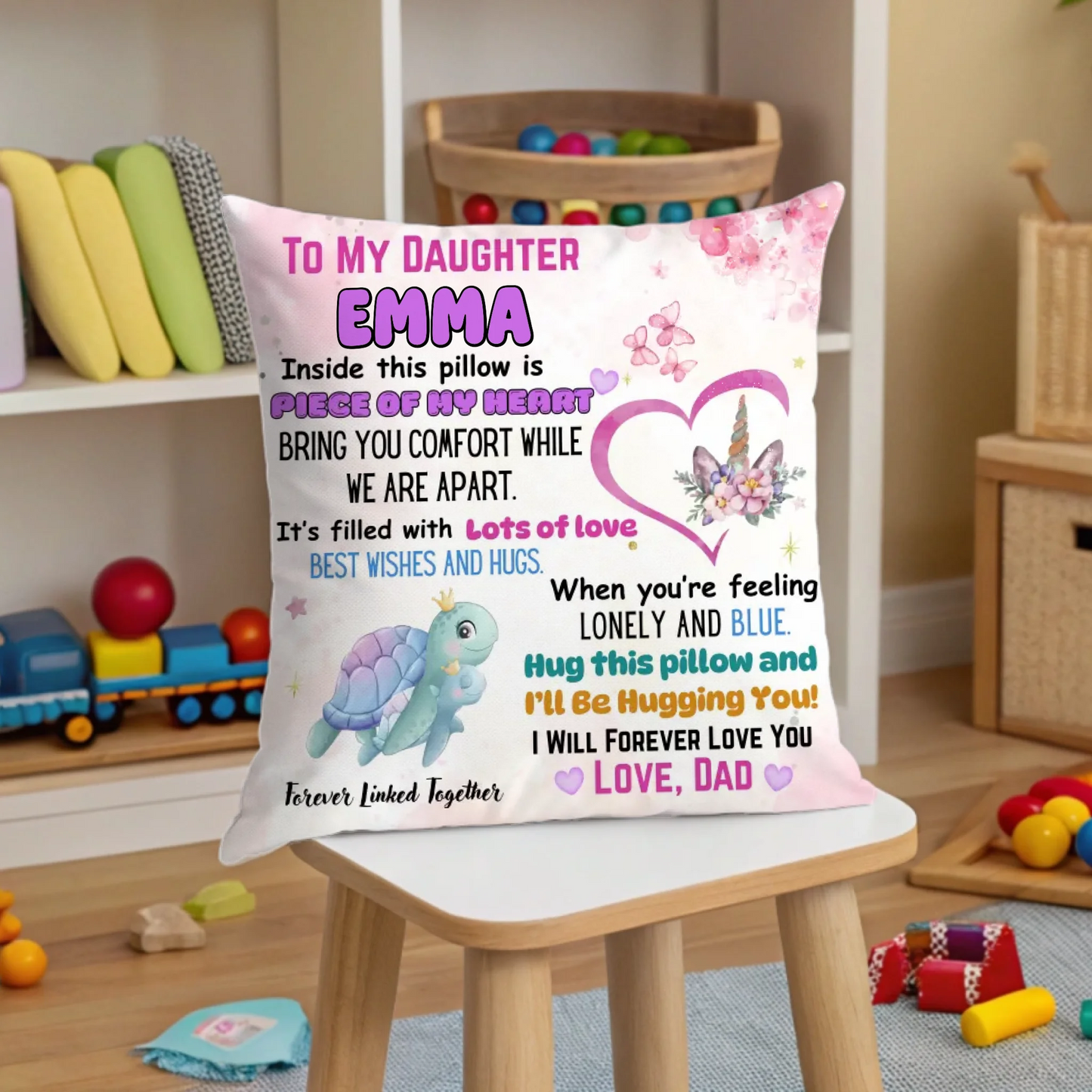 To My Son and Daughter – Personalized Square Pillow