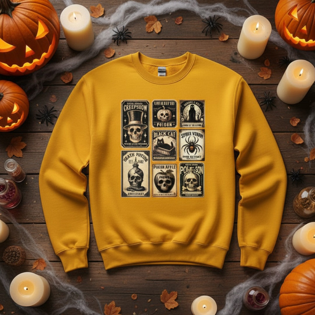 Vintage Halloween Potion Unisex Sweatshirt