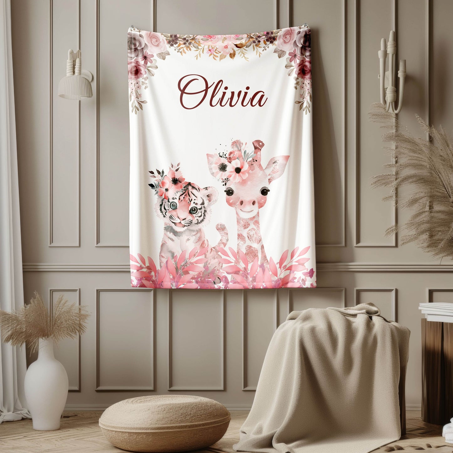 Pink Animal Mink Touch Fleece Blanket - Shared Gifts