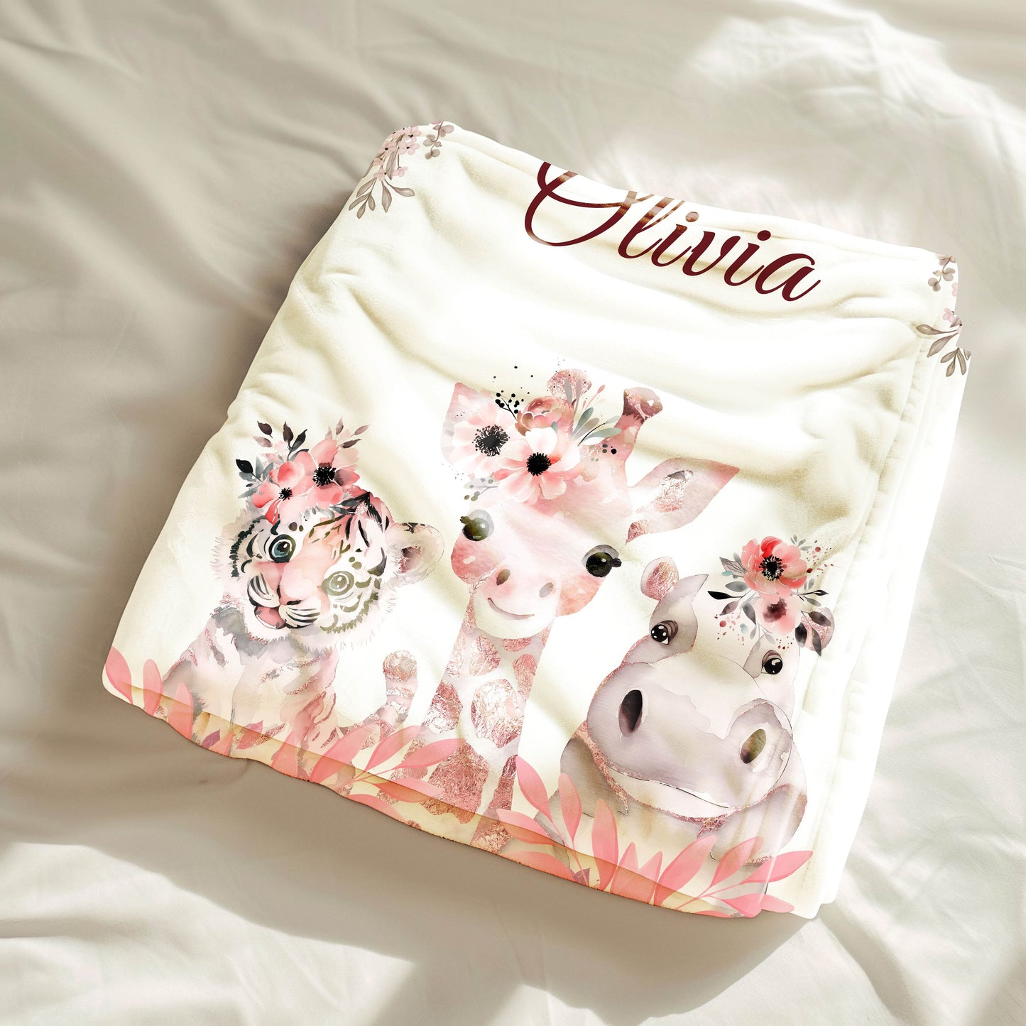Pink Animal Mink Touch Fleece Blanket - Shared Gifts