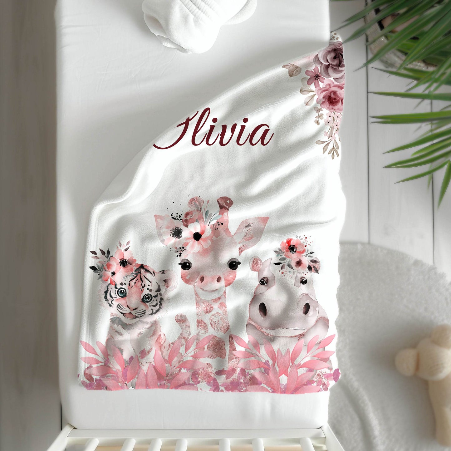 Pink Animal Mink Touch Fleece Blanket - Shared Gifts