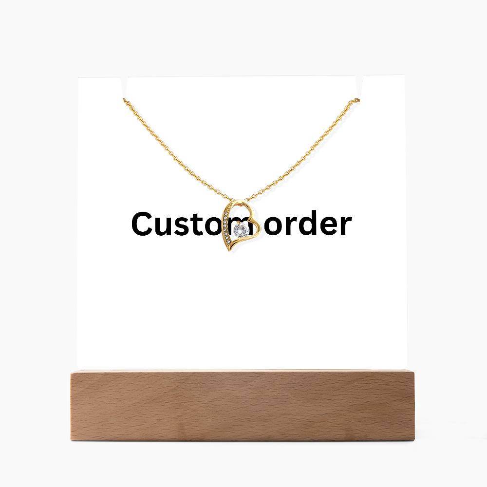 Square Acrylic and Forever Love Necklaces - Shared Gifts
