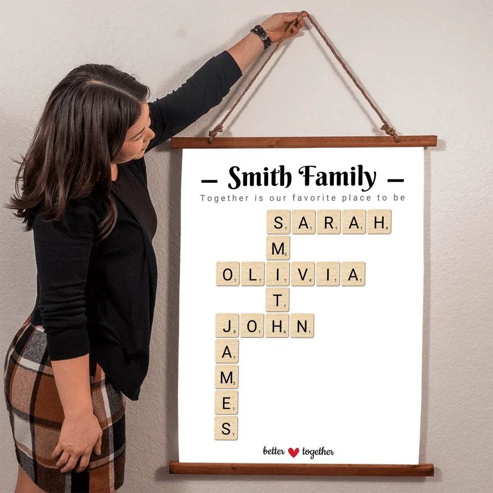 Personalized Scrabble Family Print - Shared Gifts