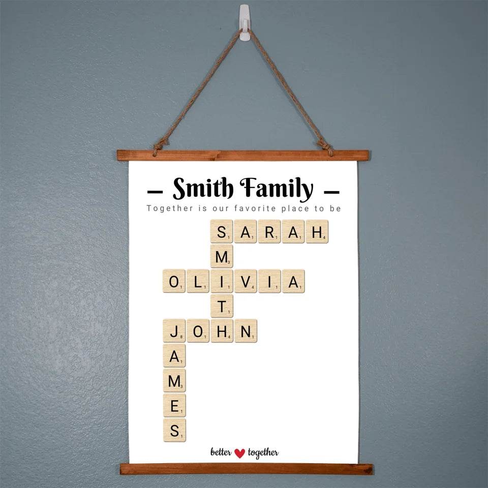 Personalized Scrabble Family Print - Shared Gifts