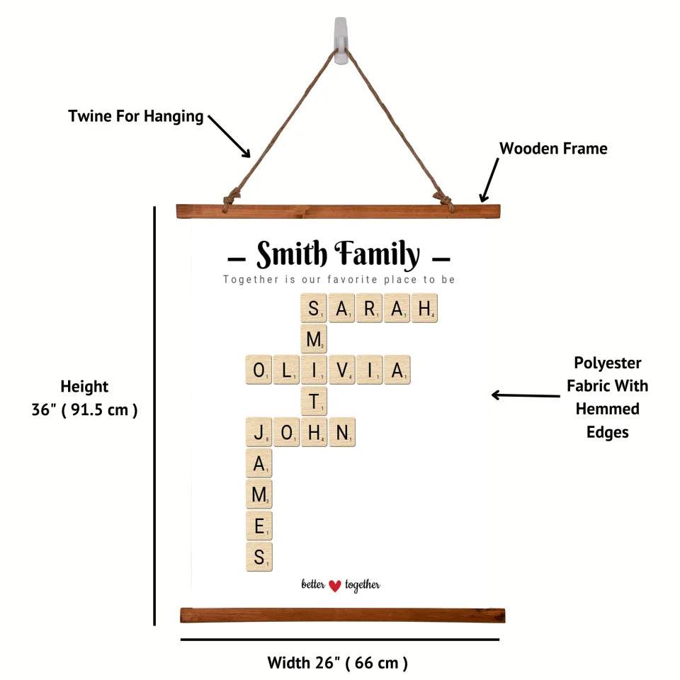 Personalized Scrabble Family Print - Shared Gifts