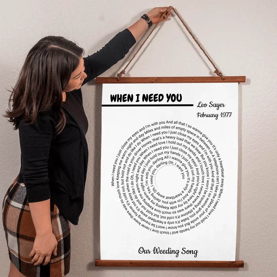 Personalized Custom Vinyl Lyrics Print - Shared Gifts