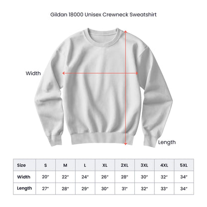 Gildan 18000 Unisex Crewneck Sweatshirt Spec Image
