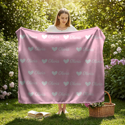 Personalized Jersey Fleece Name Blanket