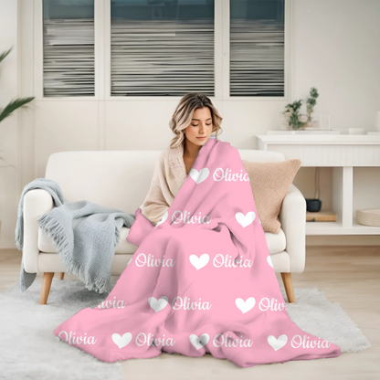 Personalized Jersey Fleece Name Blanket
