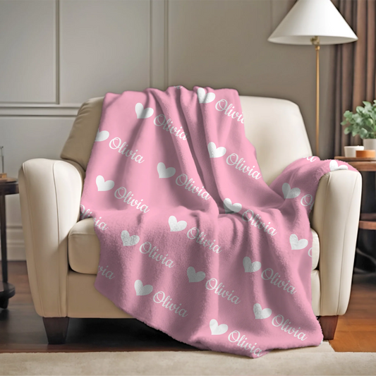 Personalized Jersey Fleece Name Blanket