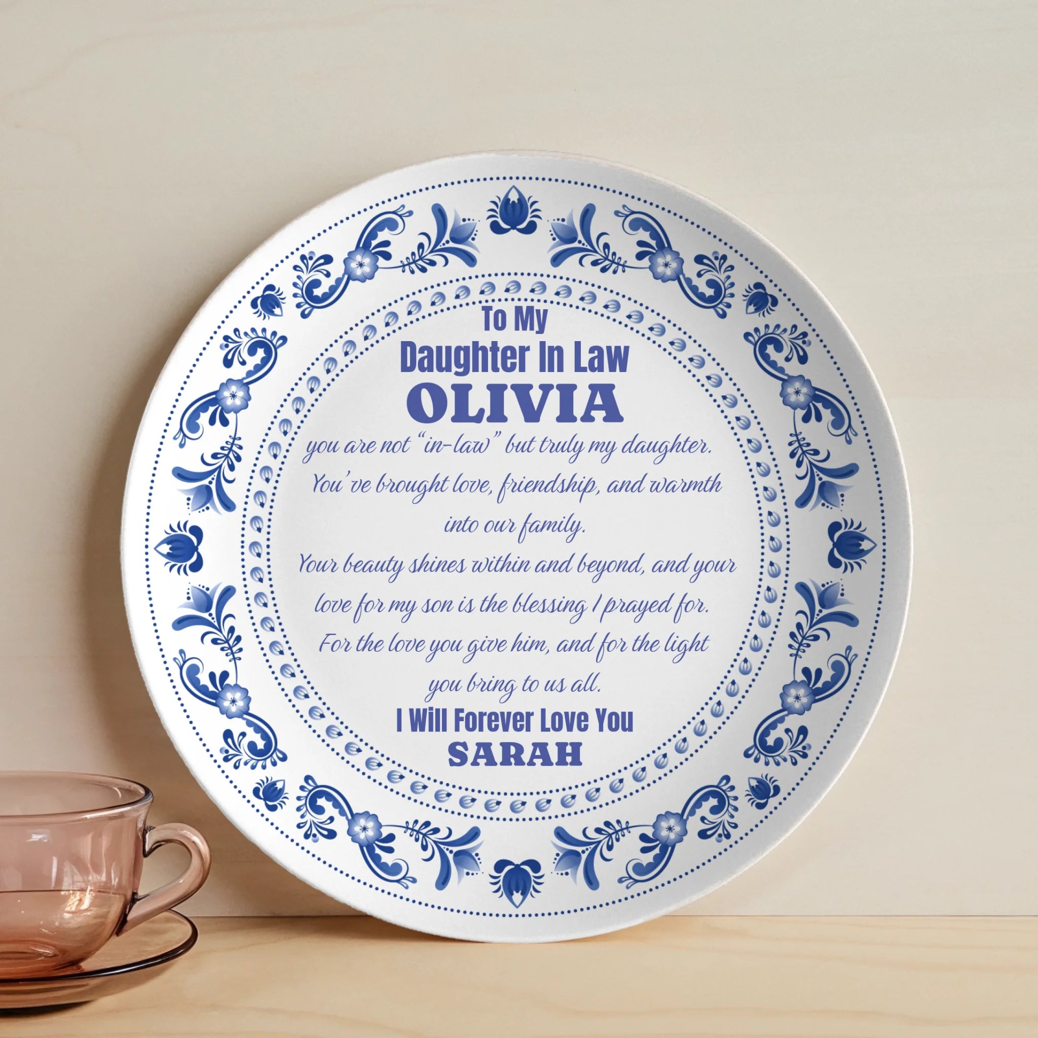 Daughter In-Law Personalized Dinner Dish