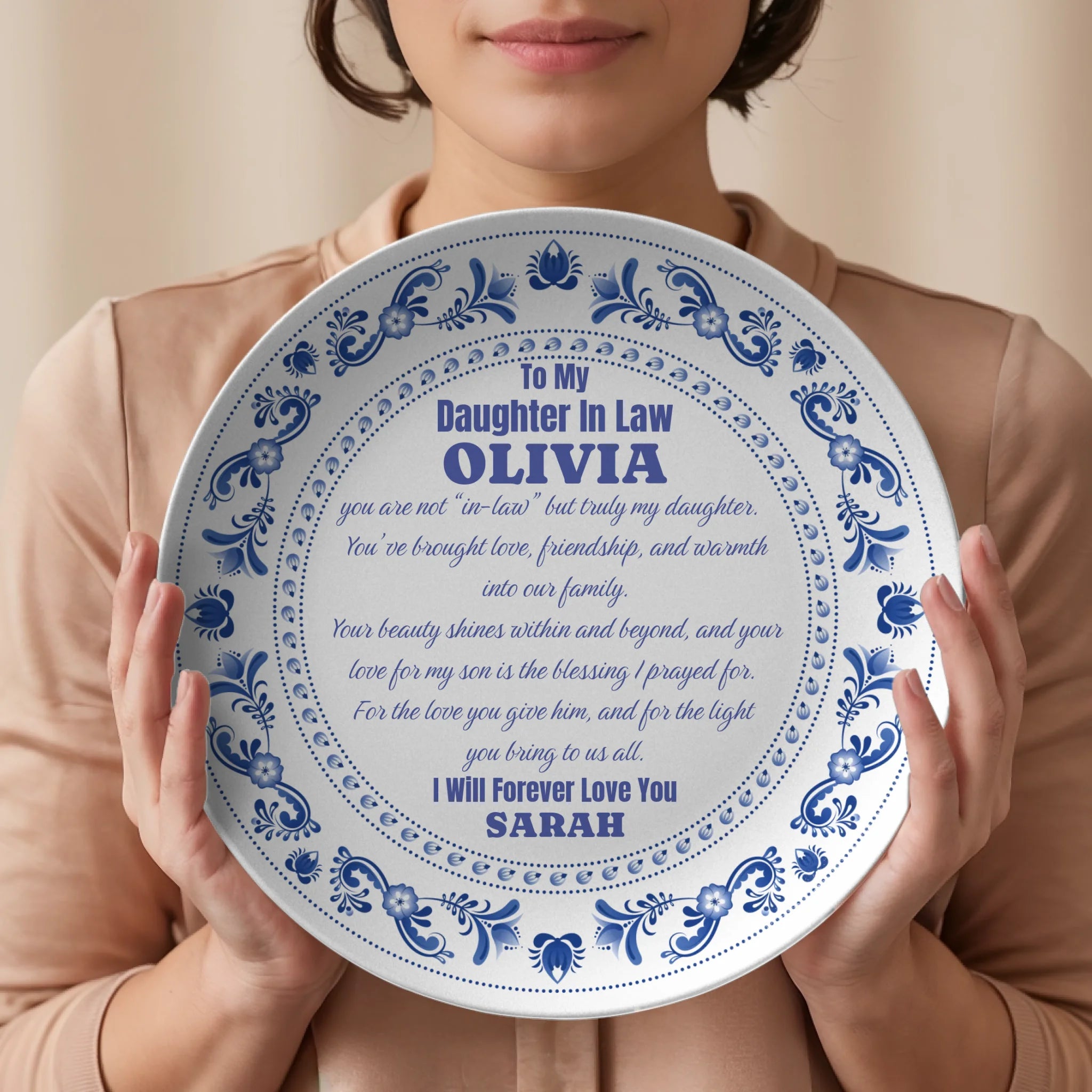 Daughter In-Law Personalized Dinner Dish