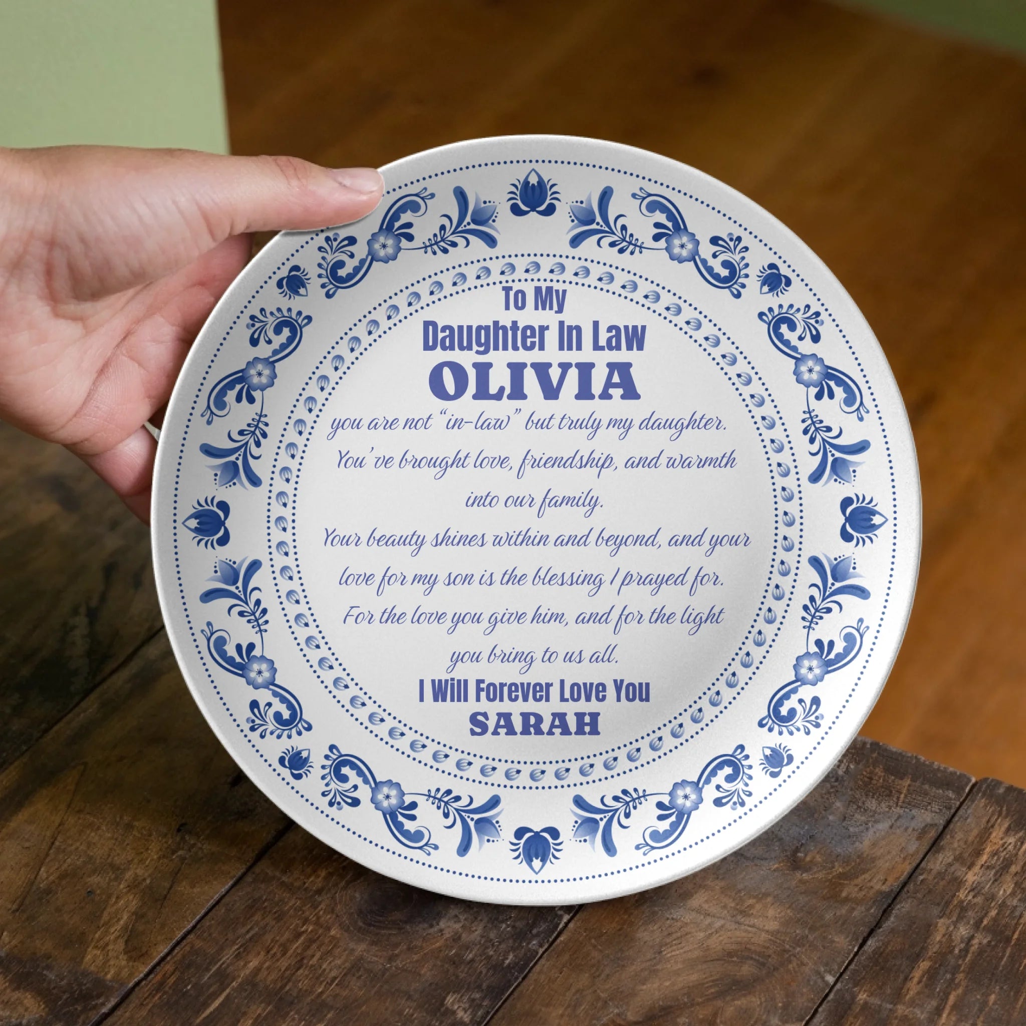 Daughter In-Law Personalized Dinner Dish