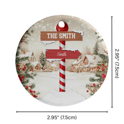 Personalized Family Ceramic Christmas Ornament