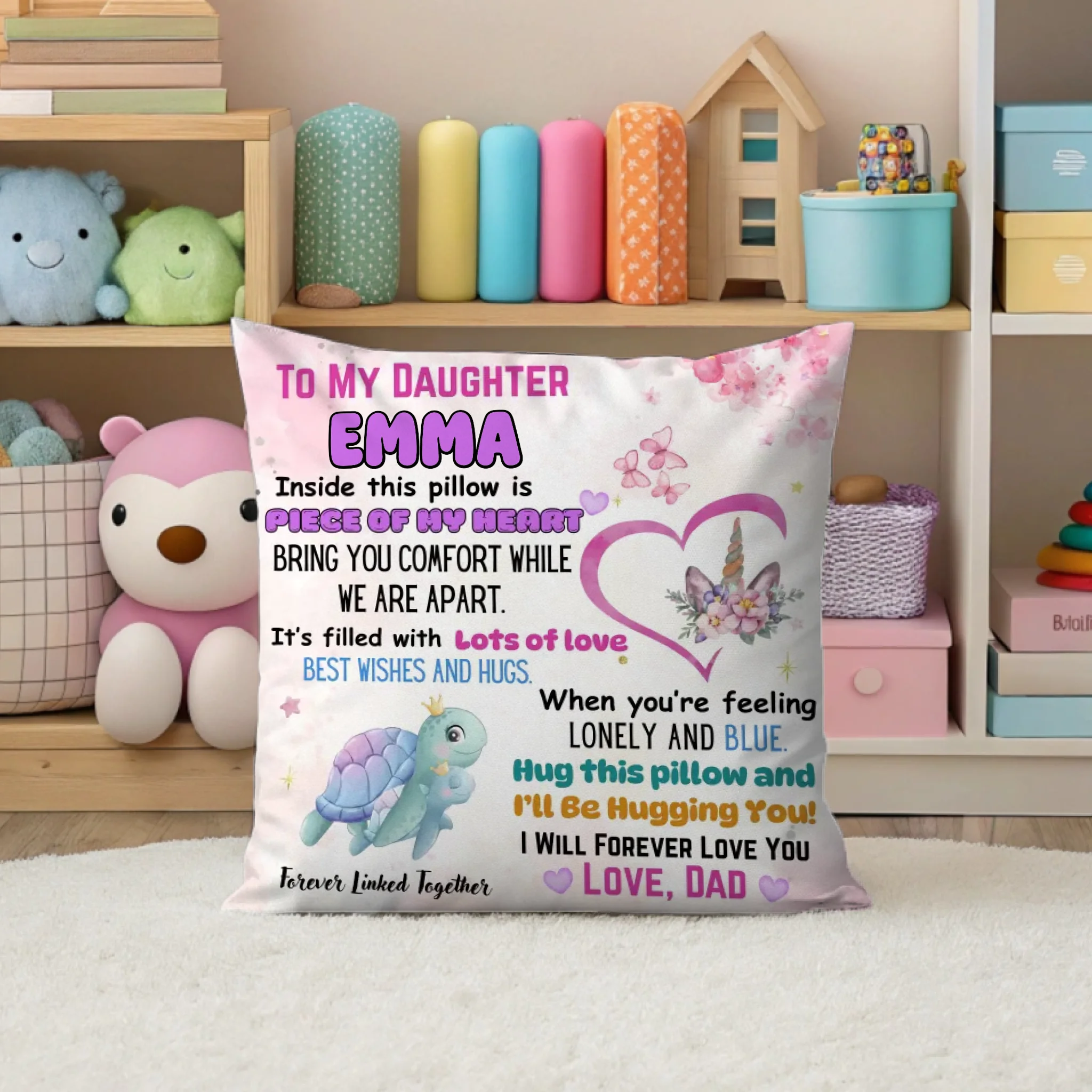 To My Son and Daughter – Personalized Square Pillow
