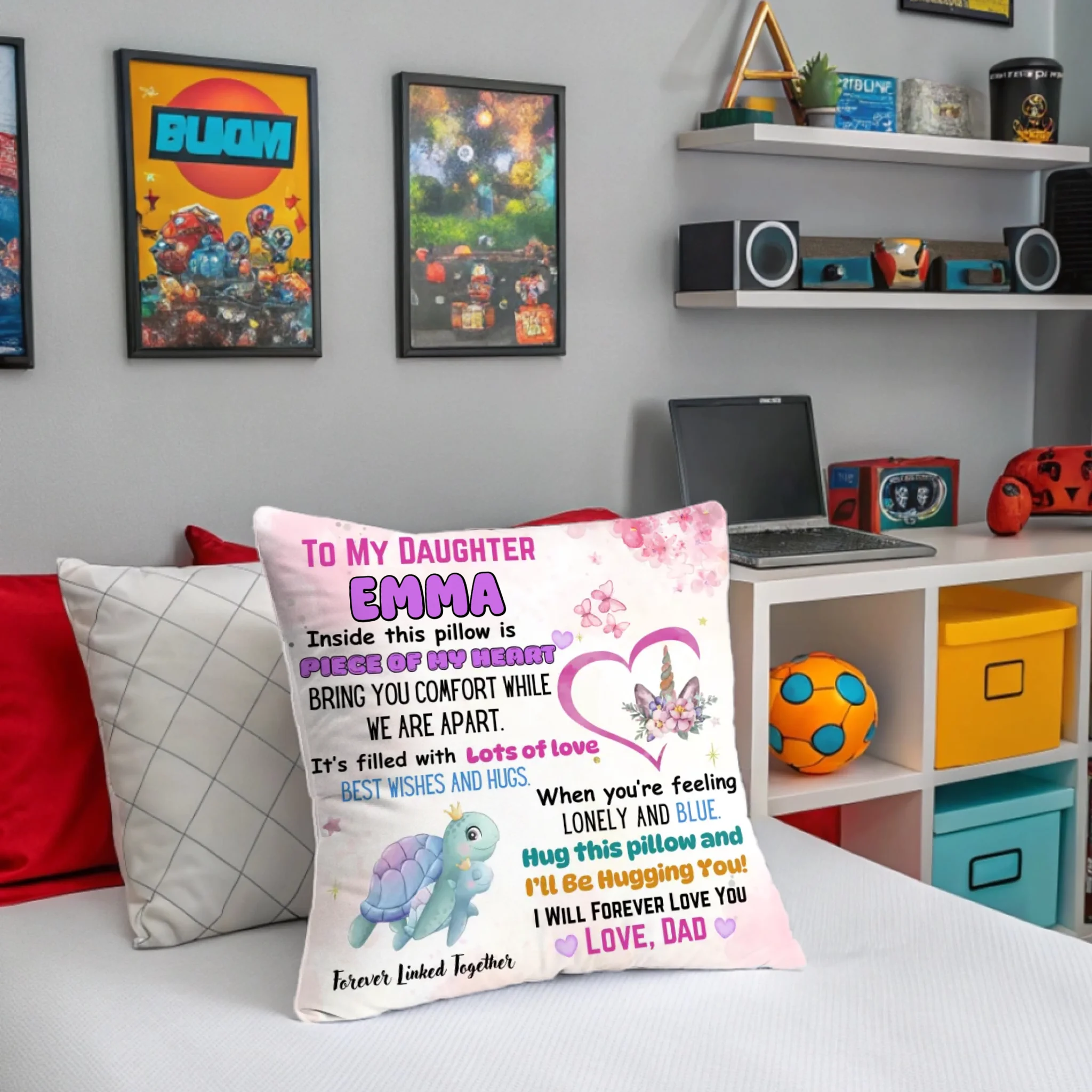 To My Son and Daughter – Personalized Square Pillow