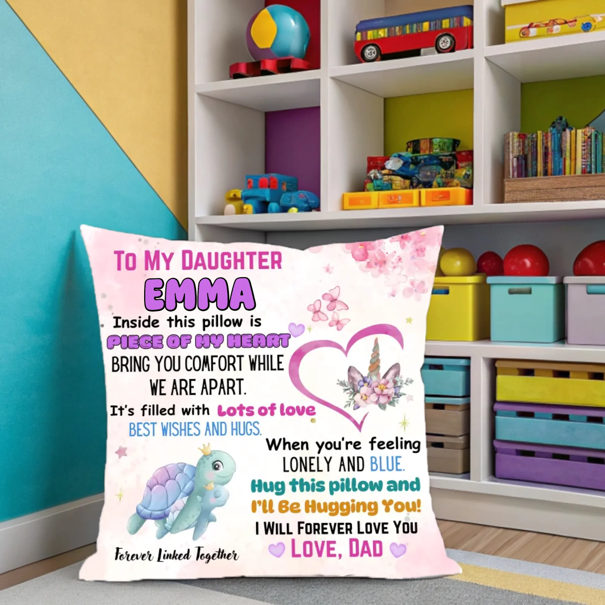 To My Son and Daughter – Personalized Square Pillow