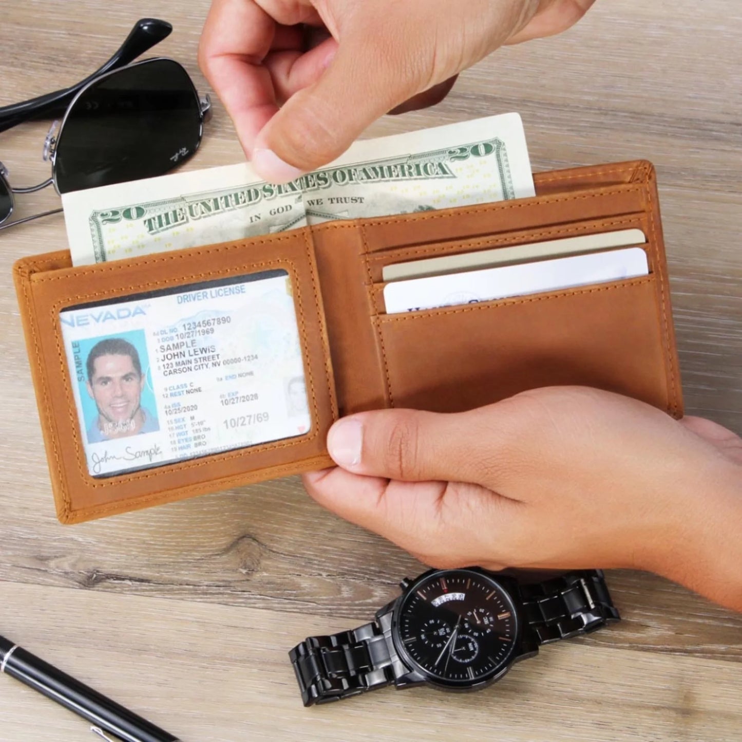 Leather Wallet lifestyle 9