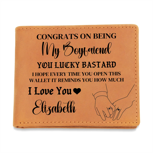 Engraved Leather Wallet 1
