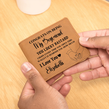 Engraved Leather Wallet