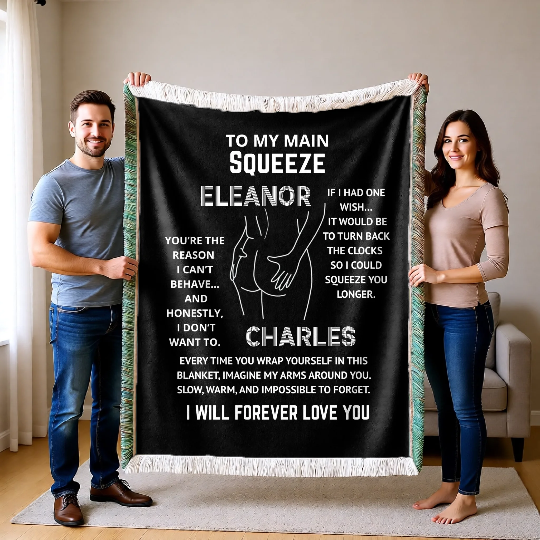 Personalized Woven Blanket - To My Main Squeeze