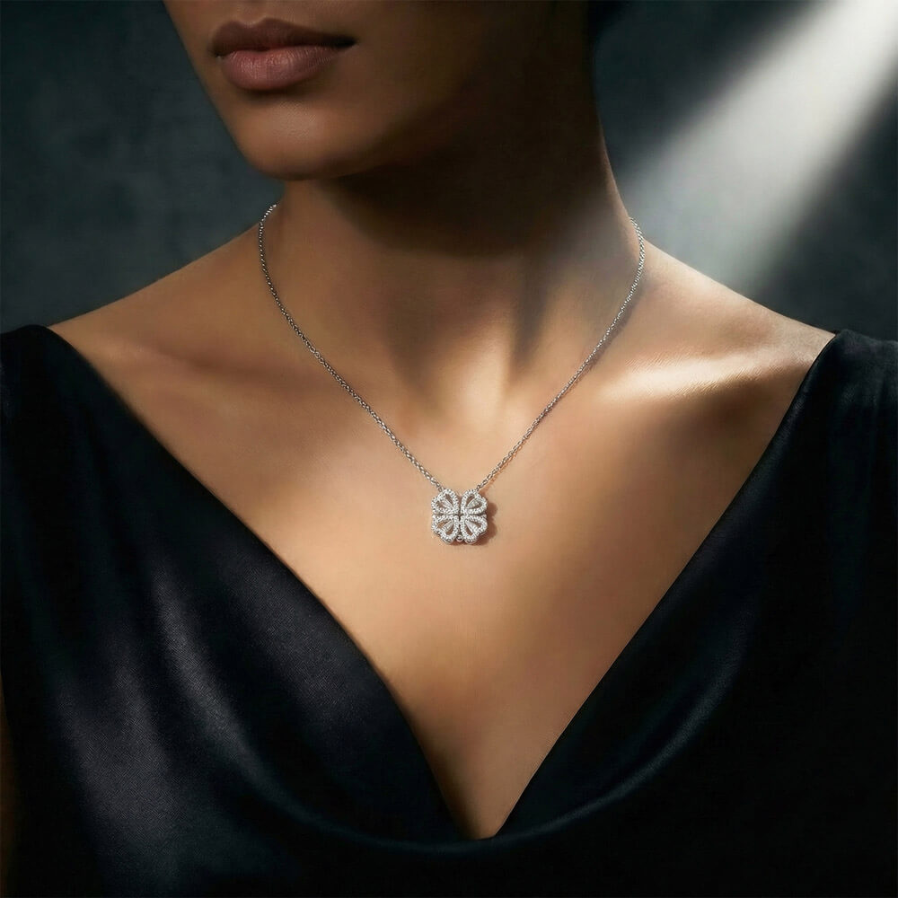 To My Wife - Luxury Magnetic Hearts Necklace